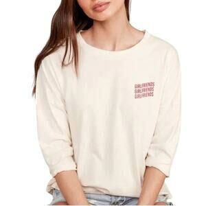 Mate The Label Organic Cotton Girlfriends 3/4 Length Sleeve Tee Size Small NWT